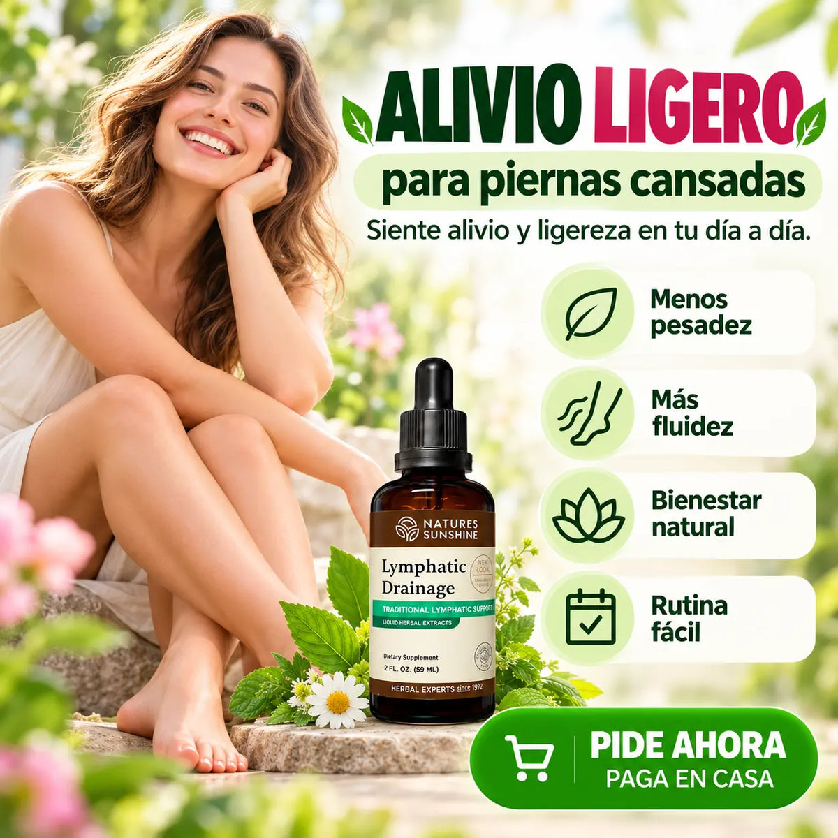 Gotas de Hierbas para Drenaje Linfático