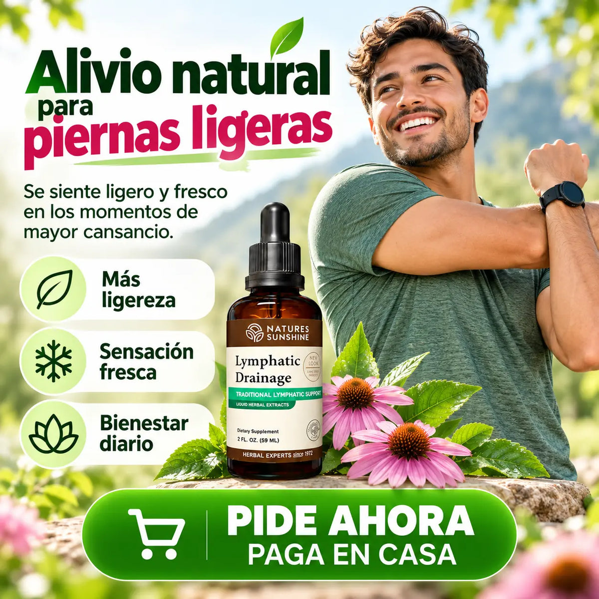 Gotas de Hierbas para Drenaje Linfático