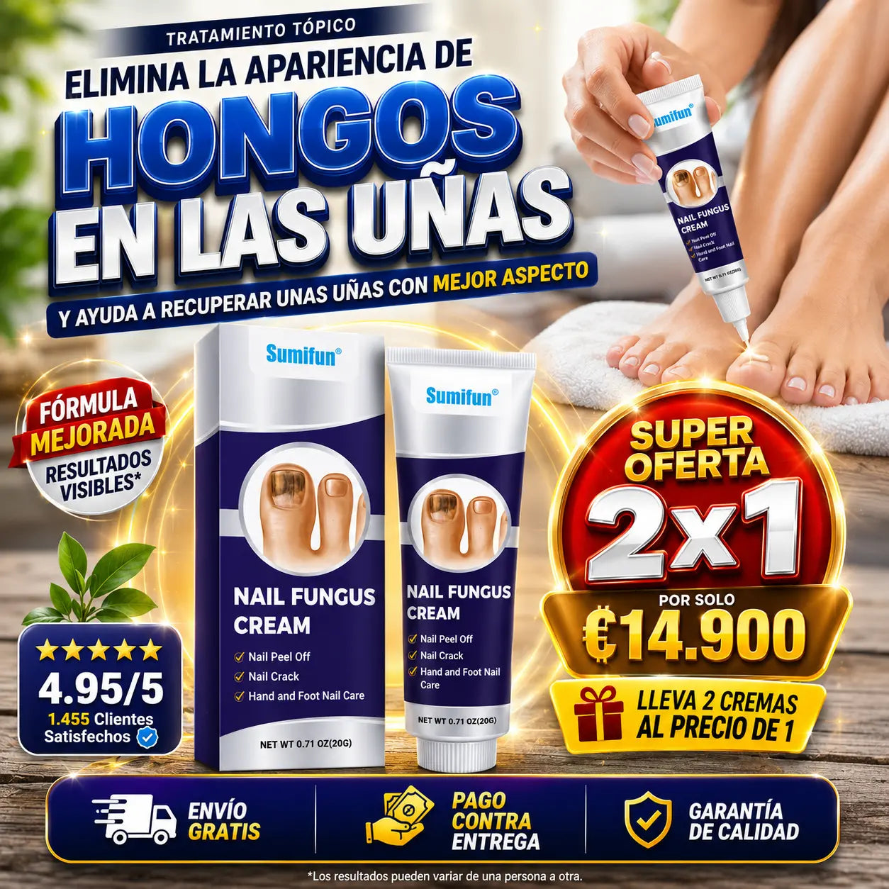 Hoy 2 x 1 Solución Anti-hongos Uñas