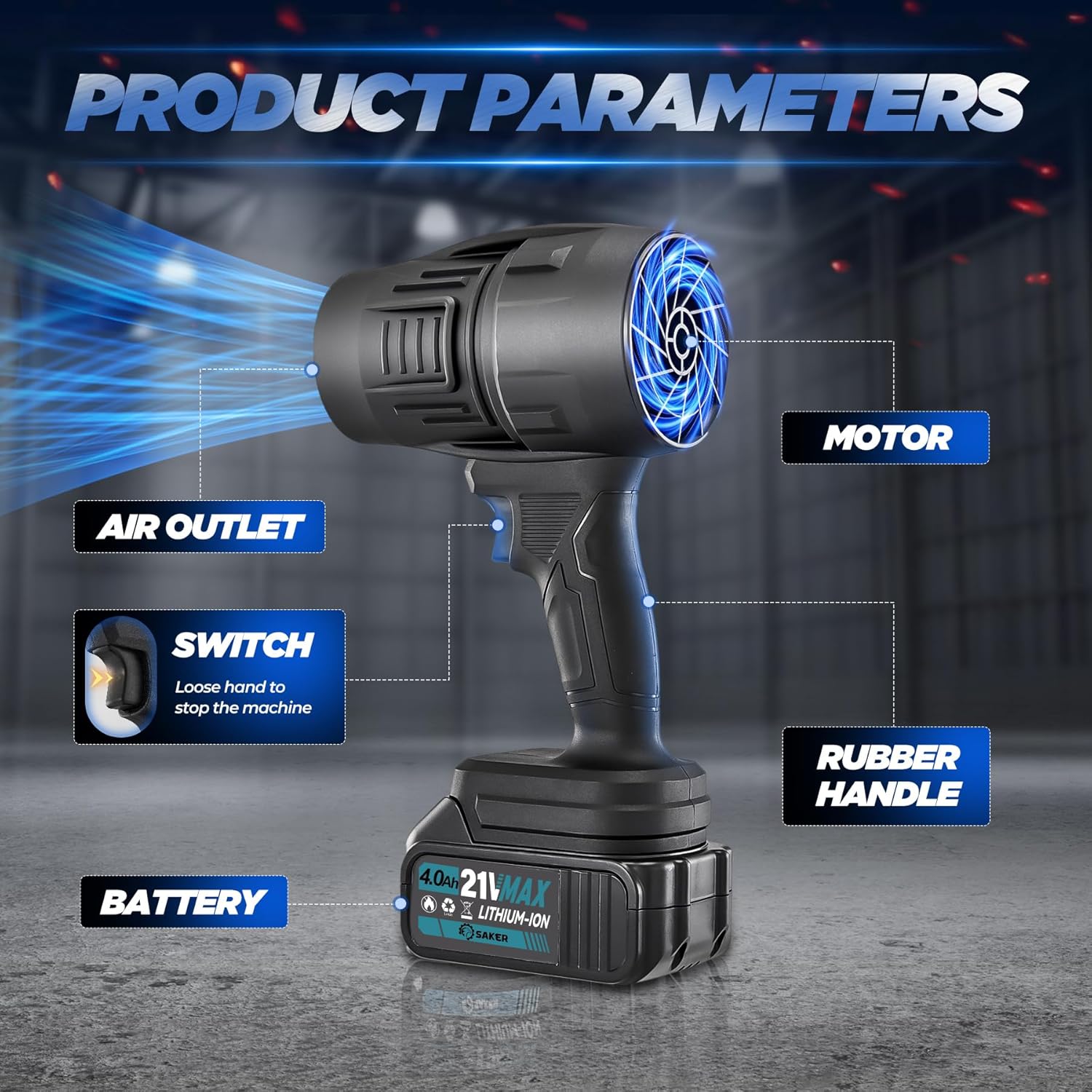 Soplador Portátil Saker